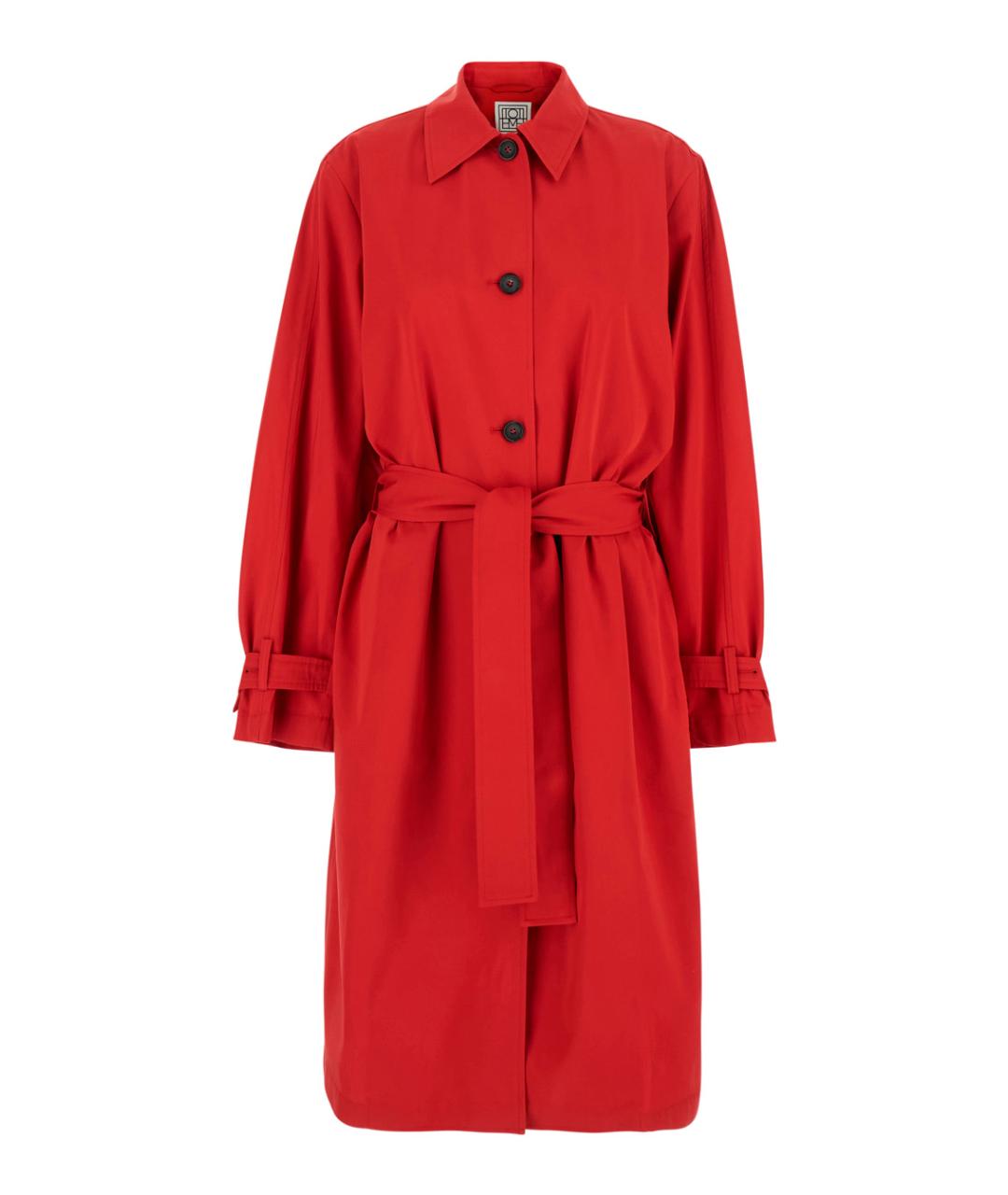 TOTEME Красный хлопковый тренч/плащ, фото 1