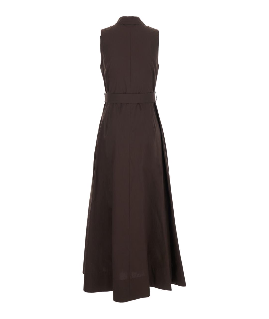 P.A.R.O.S.H. Коричневое хлопковое повседневное платье, фото 2