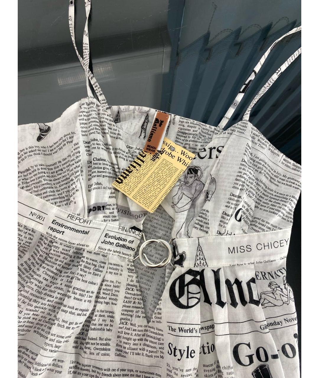 JOHN GALLIANO Белая хлопковая майка, фото 3