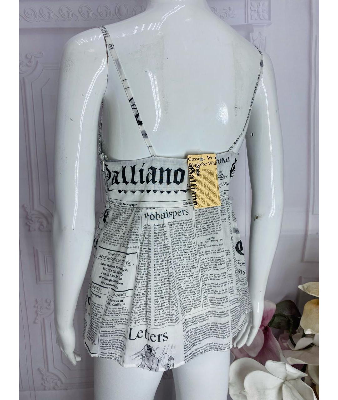 JOHN GALLIANO Белая хлопковая майка, фото 6