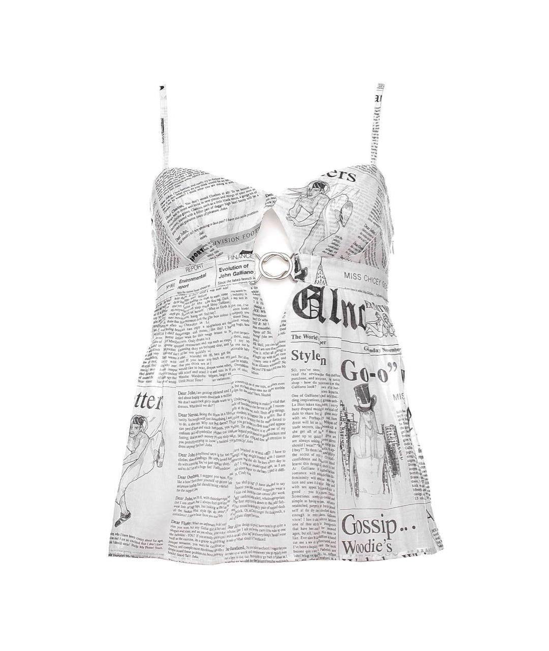 JOHN GALLIANO Белая хлопковая майка, фото 1