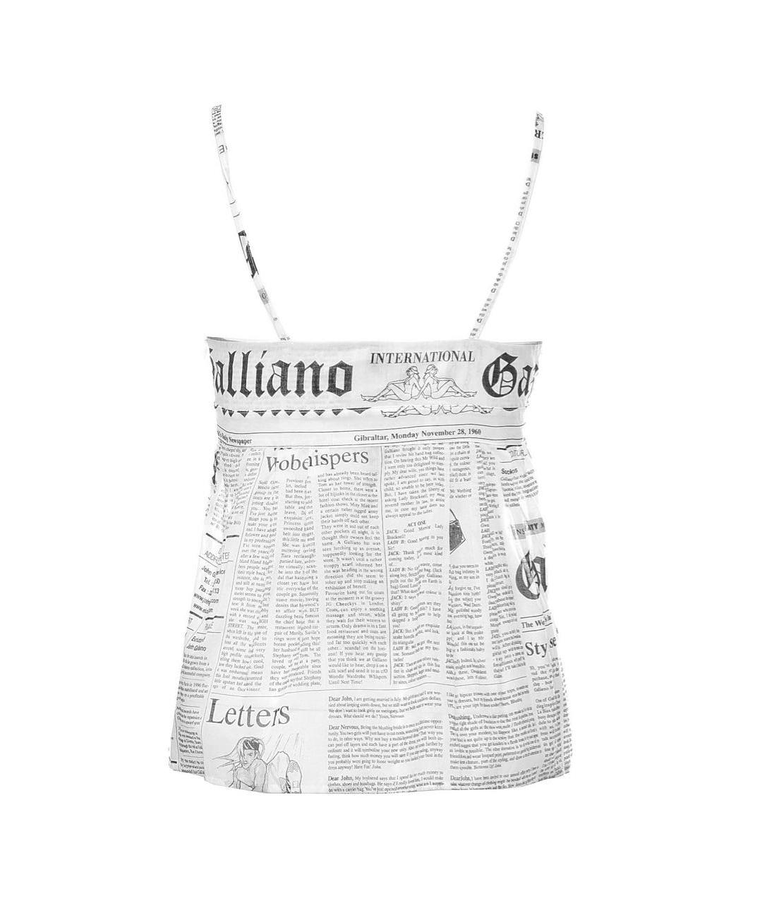 JOHN GALLIANO Белая хлопковая майка, фото 2