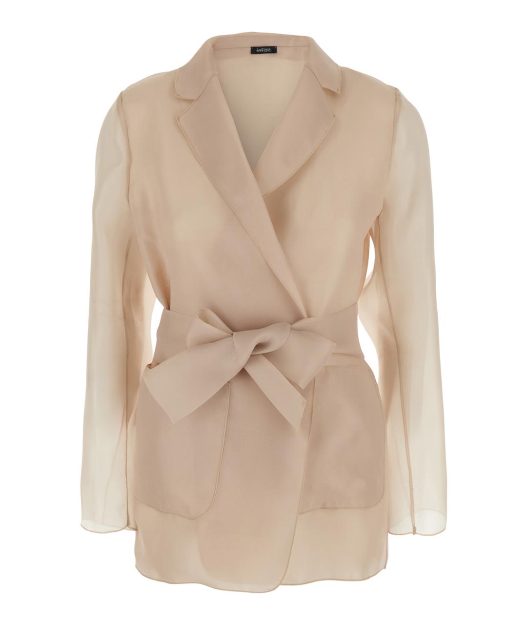 PLAIN Бежевый полиэстеровый жакет/пиджак, фото 1