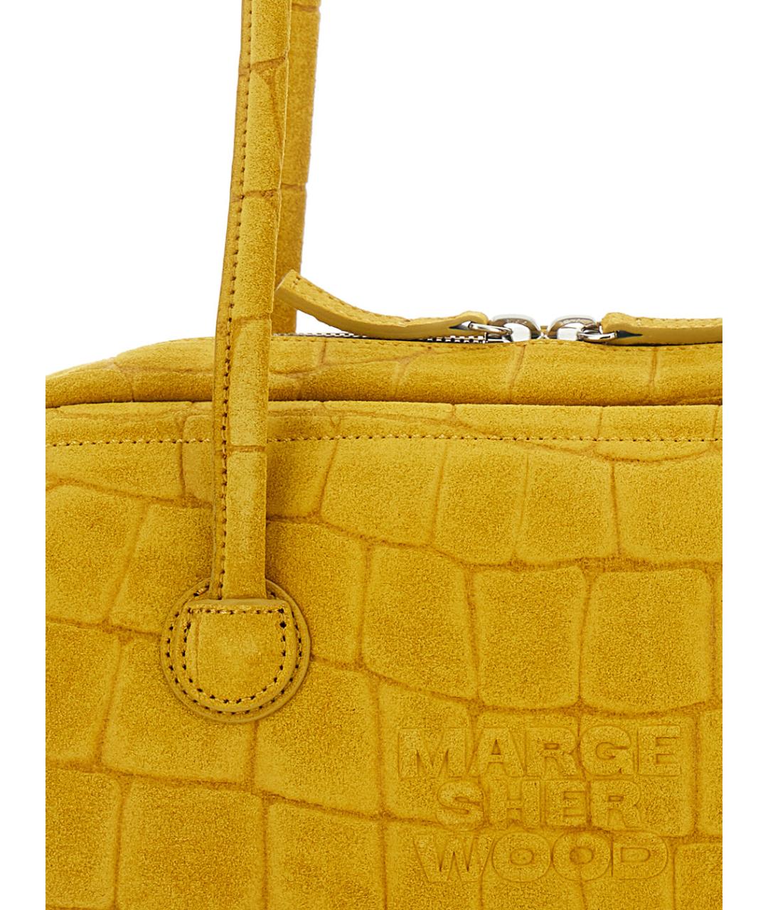 MARGESHERWOOD Желтая замшевая сумка через плечо, фото 3