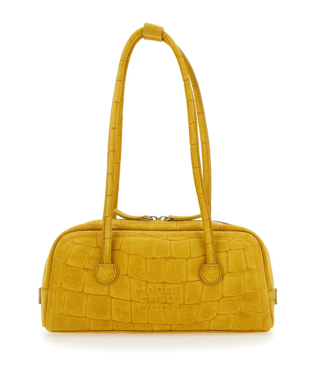 MARGESHERWOOD Желтая замшевая сумка через плечо, фото 1