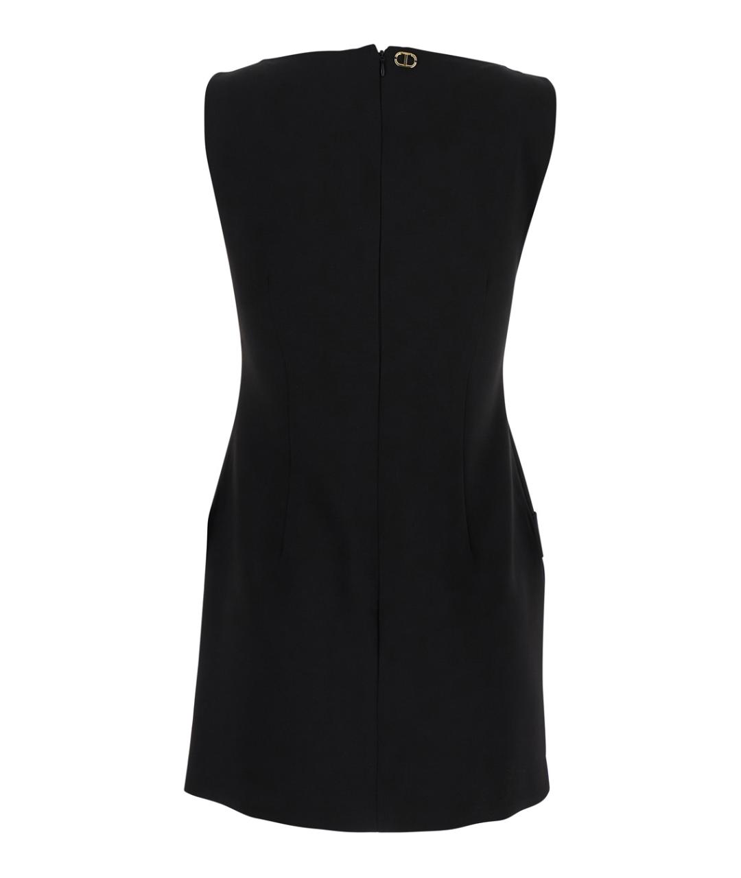 TWIN-SET Черное повседневное платье, фото 2