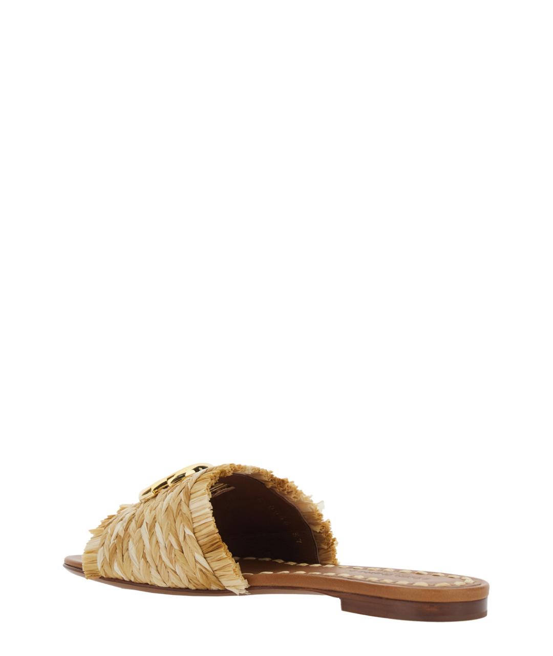 DOLCE&GABBANA Бежевые шлепанцы, фото 3