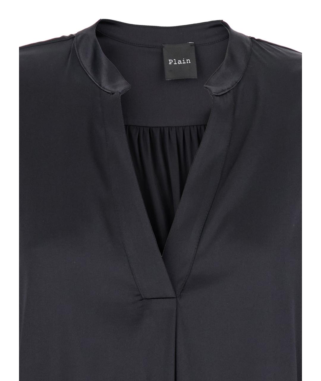PLAIN Черная шелковая рубашка, фото 3