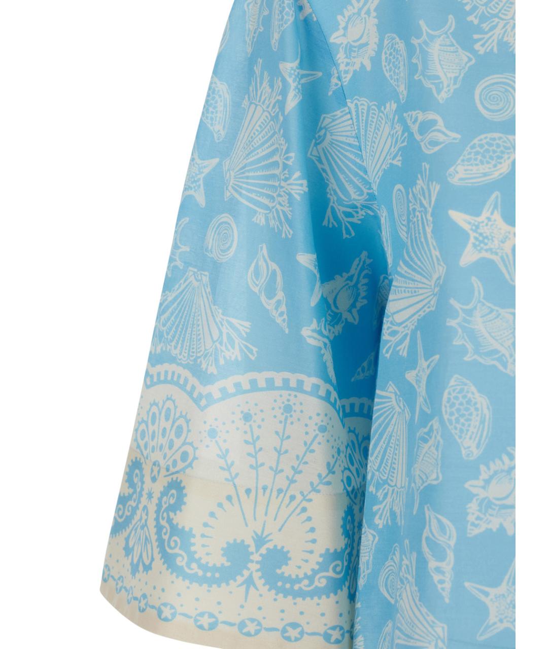 MANTERO 1902 Голубая хлопковая рубашка, фото 3