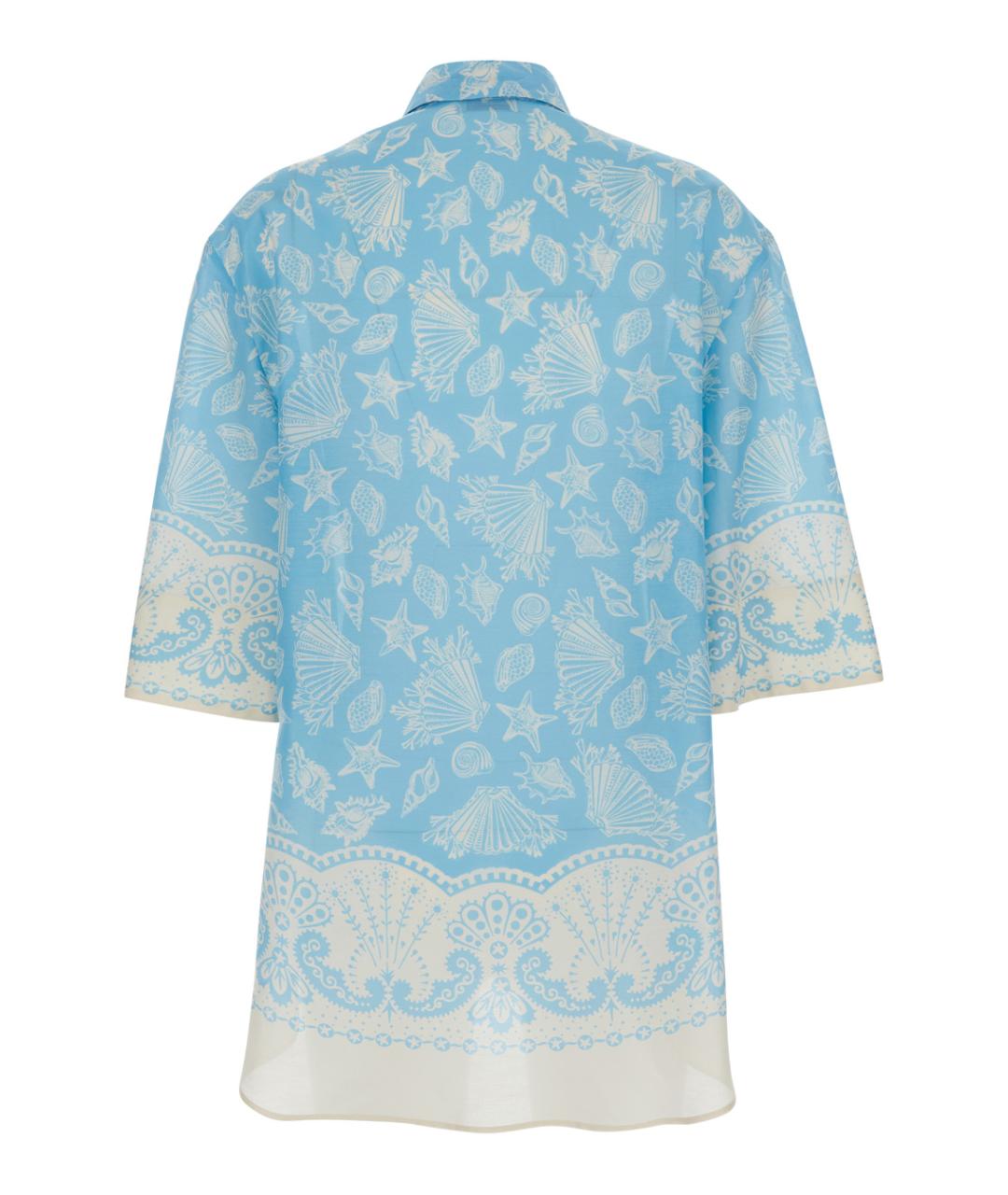 MANTERO 1902 Голубая хлопковая рубашка, фото 2