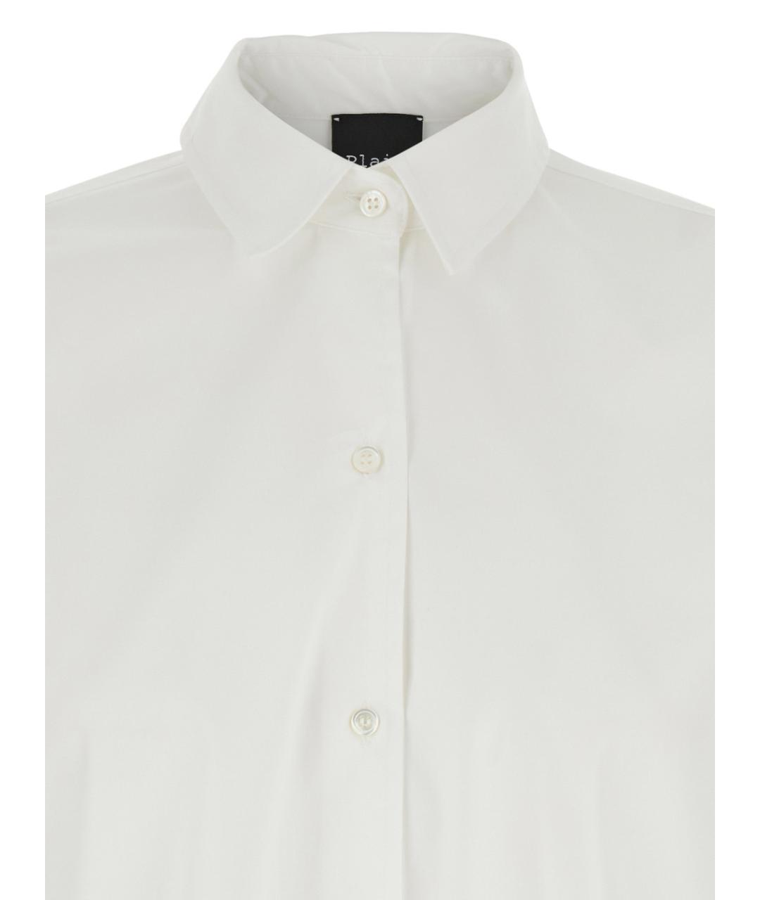 PLAIN Белая хлопковая рубашка, фото 3