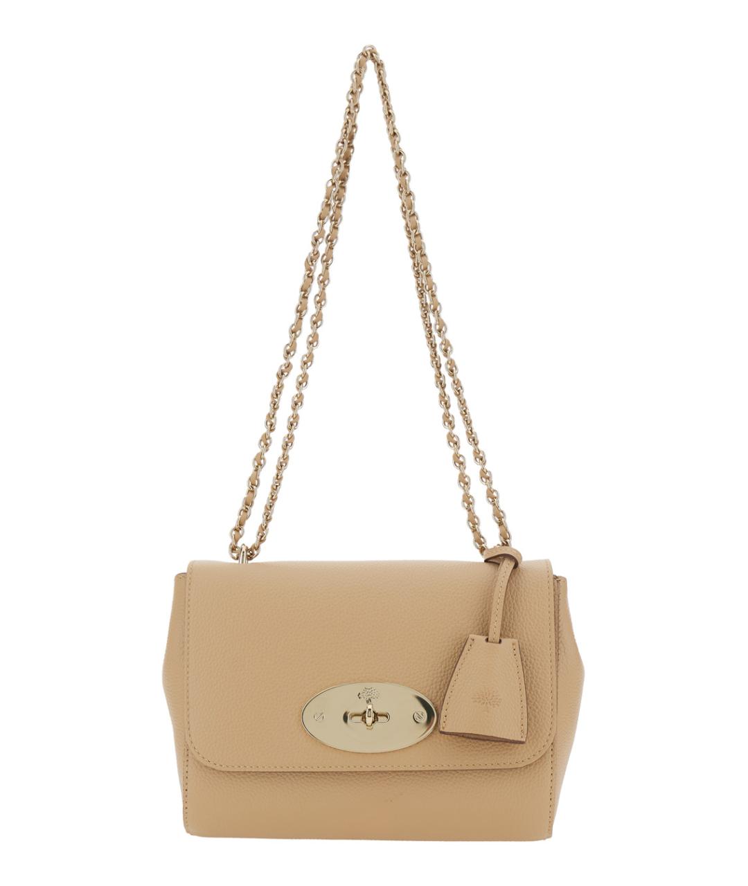 MULBERRY Бежевая кожаная сумка через плечо, фото 1