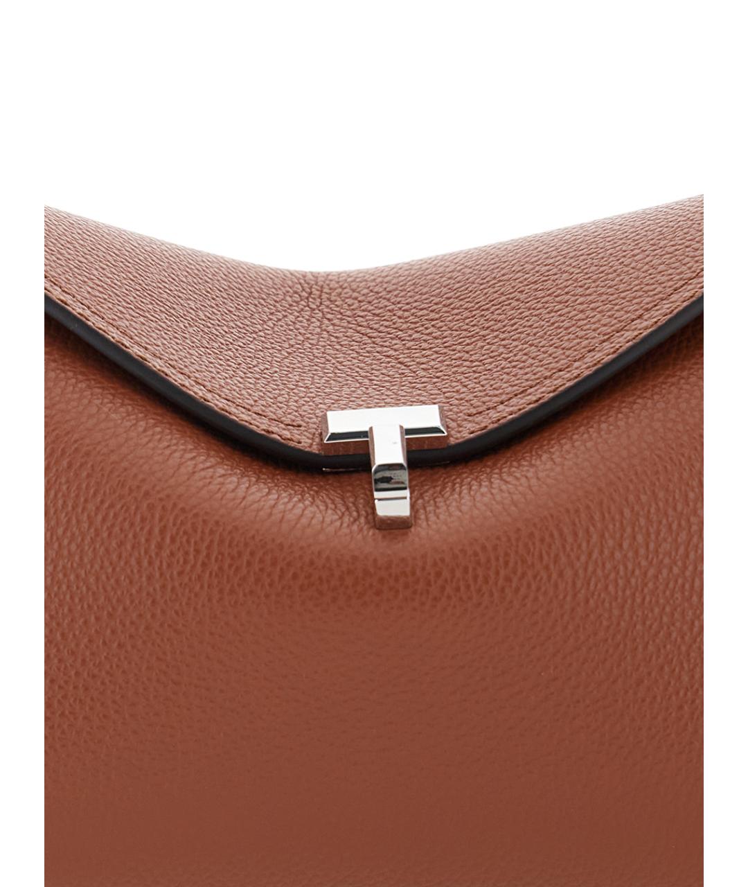 TOTEME Коричневая кожаная сумка через плечо, фото 3