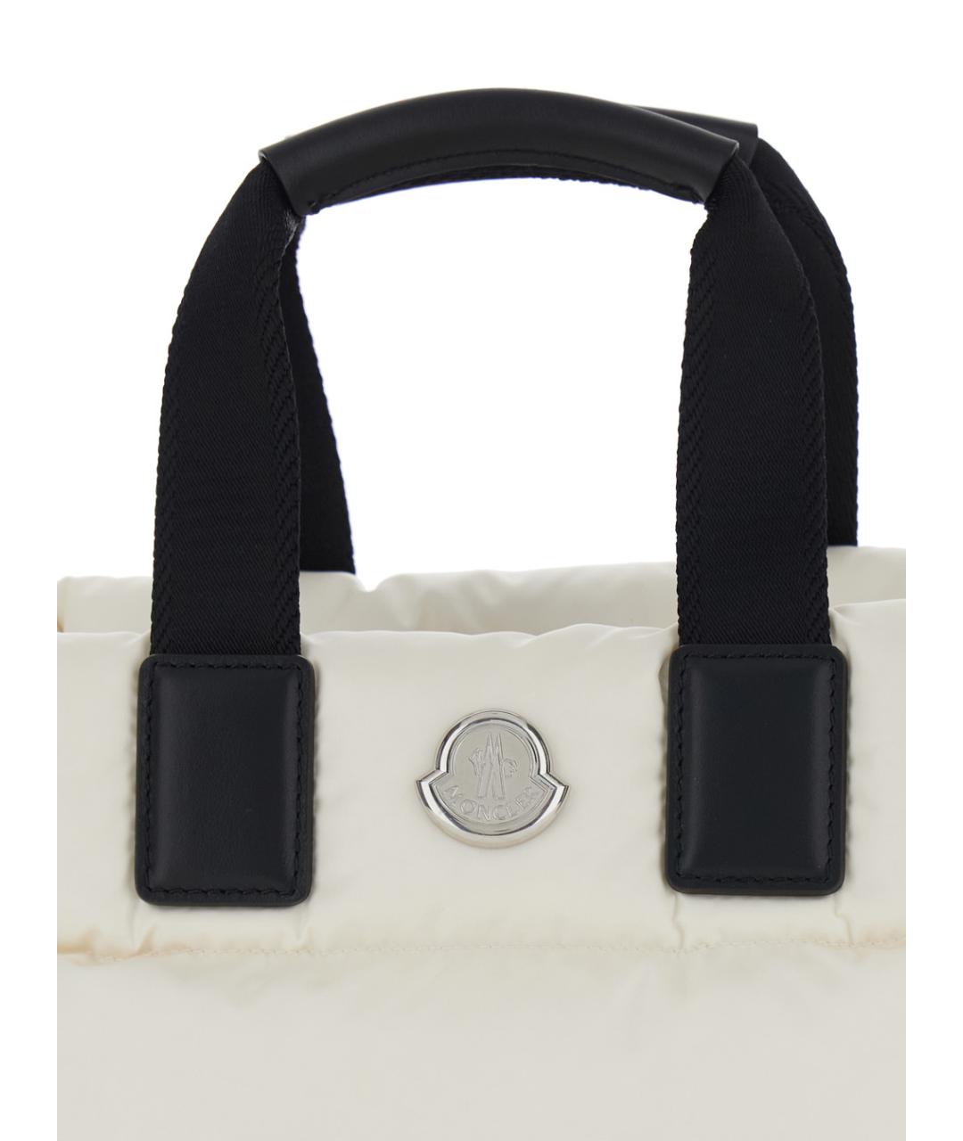 MONCLER Белая синтетическая сумка тоут, фото 3