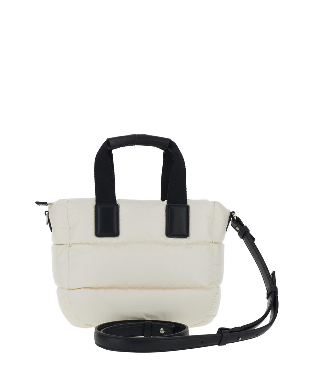 MONCLER Белая синтетическая сумка тоут, фото 2