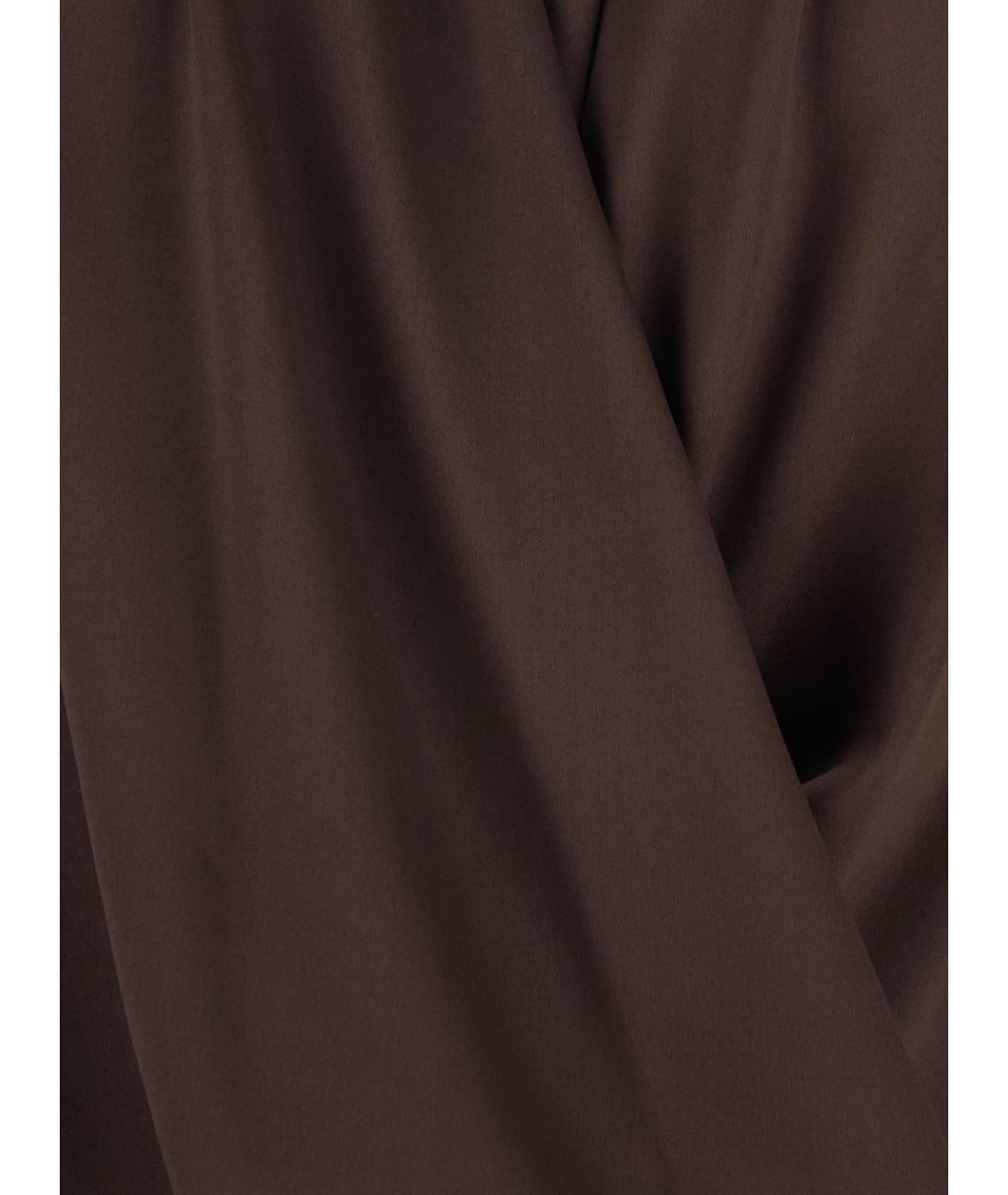 PLAIN Коричневая вискозная блузы, фото 3