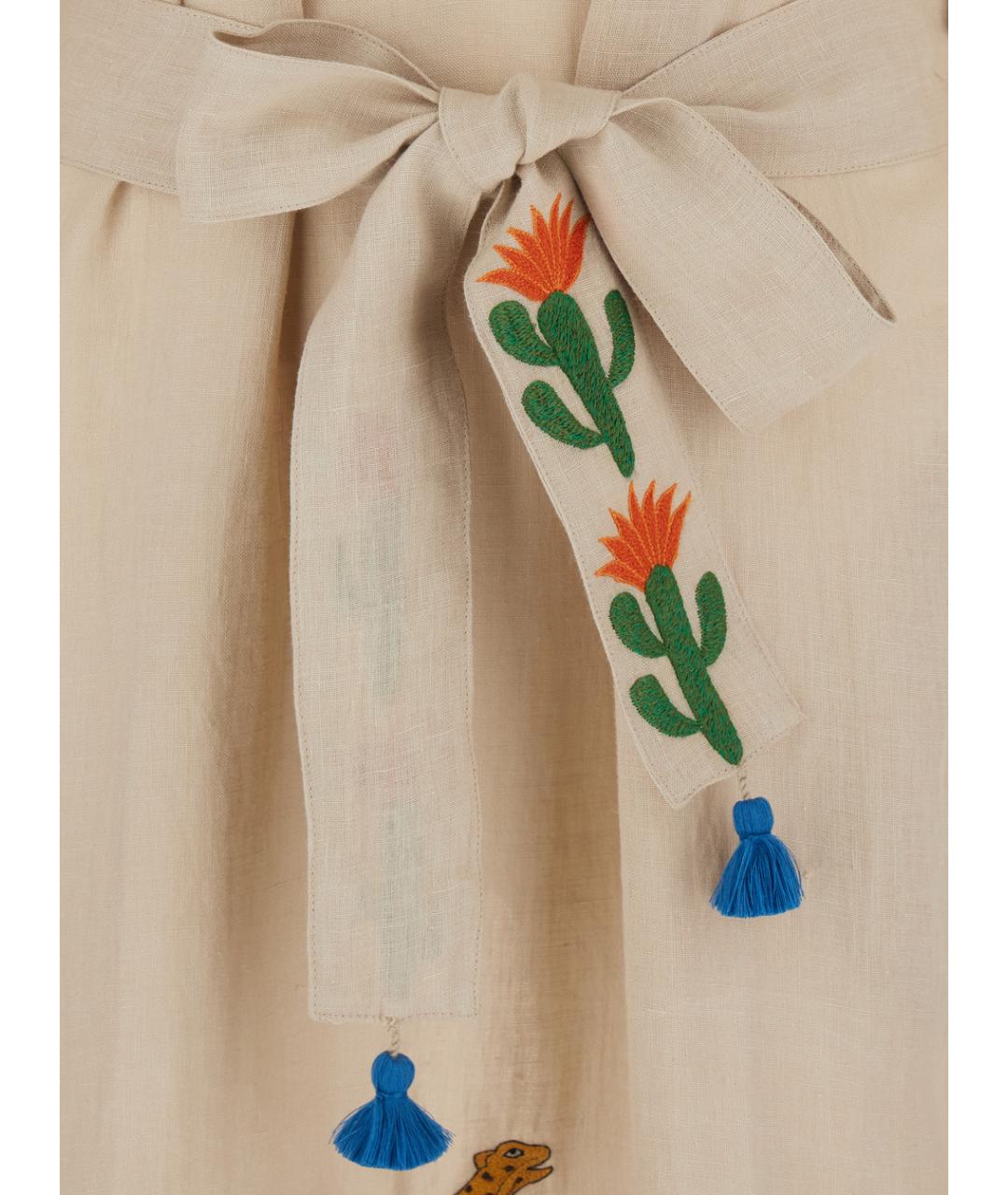 BENARAS BY CITRUS Бежевая льняная туника, фото 3