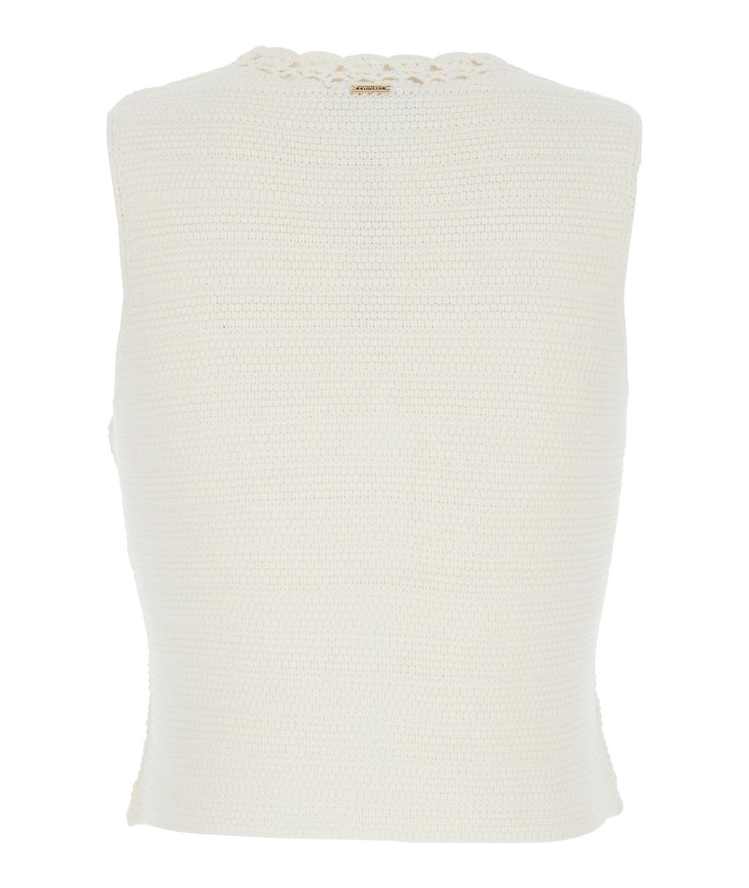 TWIN-SET Белый вискозный жакет/пиджак, фото 2