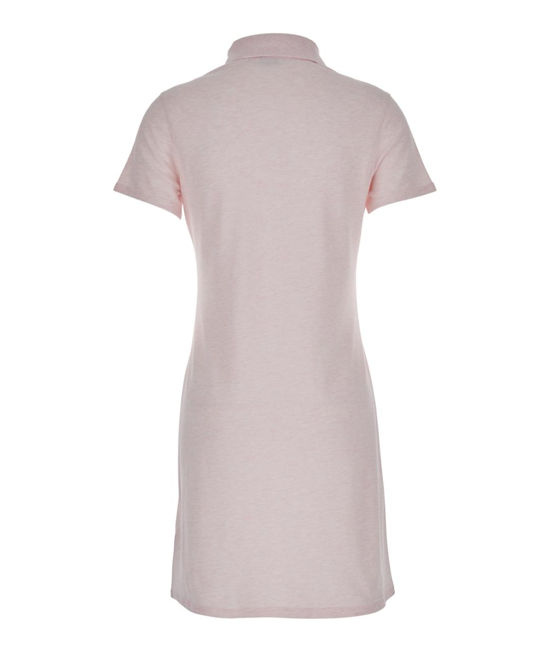 BURBERRY Розовое хлопковое повседневное платье, фото 2