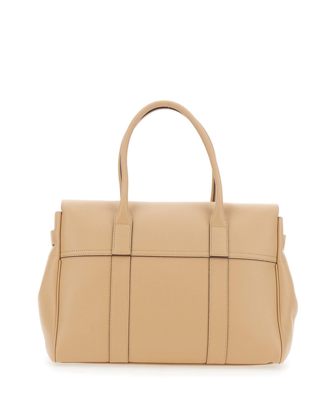 MULBERRY Бежевая кожаная сумка тоут, фото 2