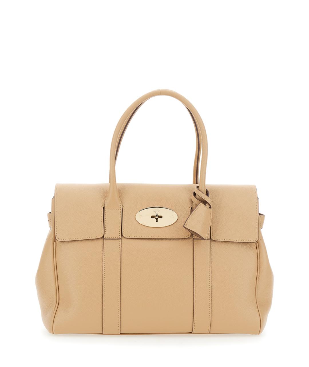 MULBERRY Бежевая кожаная сумка тоут, фото 1