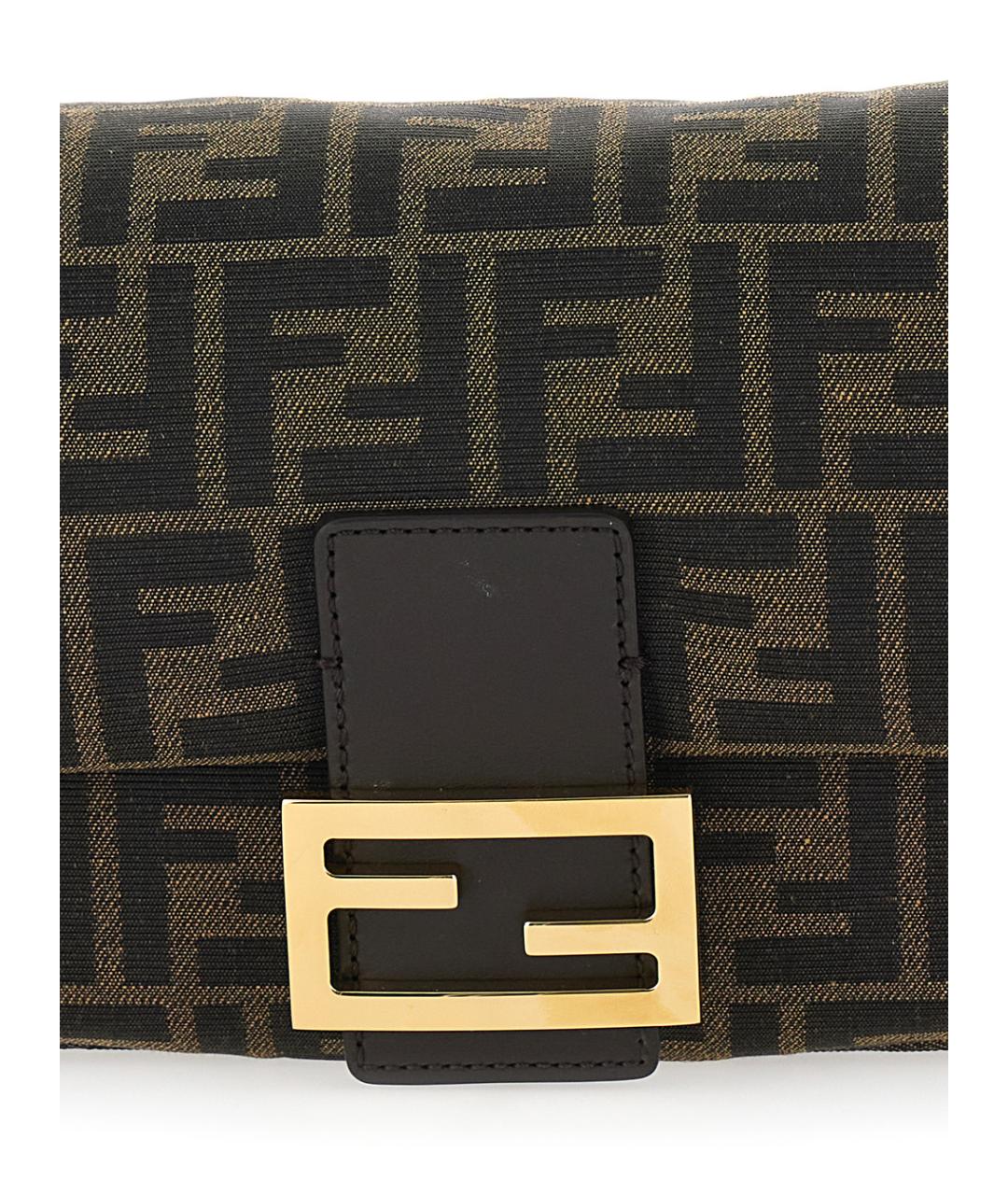 FENDI Коричневая тканевая сумка через плечо, фото 3