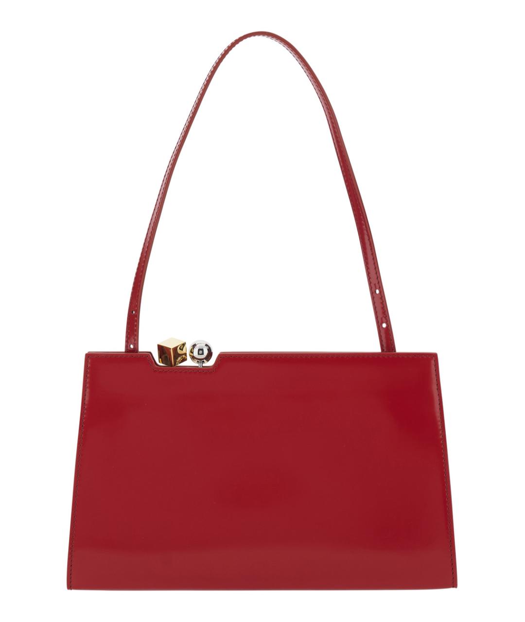 JACQUEMUS Красная кожаная сумка через плечо, фото 2