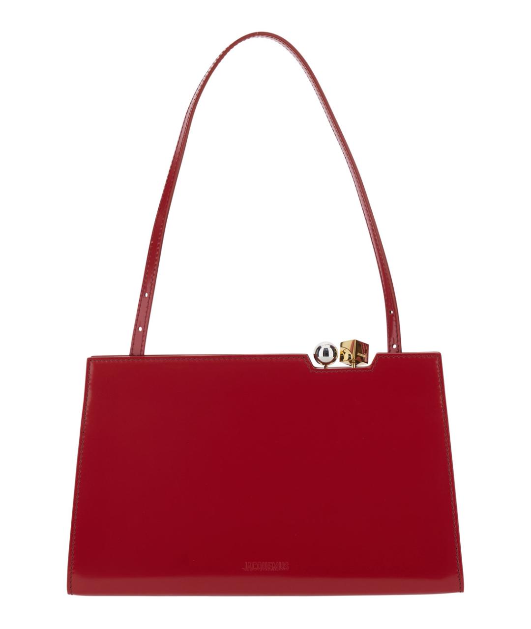 JACQUEMUS Красная кожаная сумка через плечо, фото 1