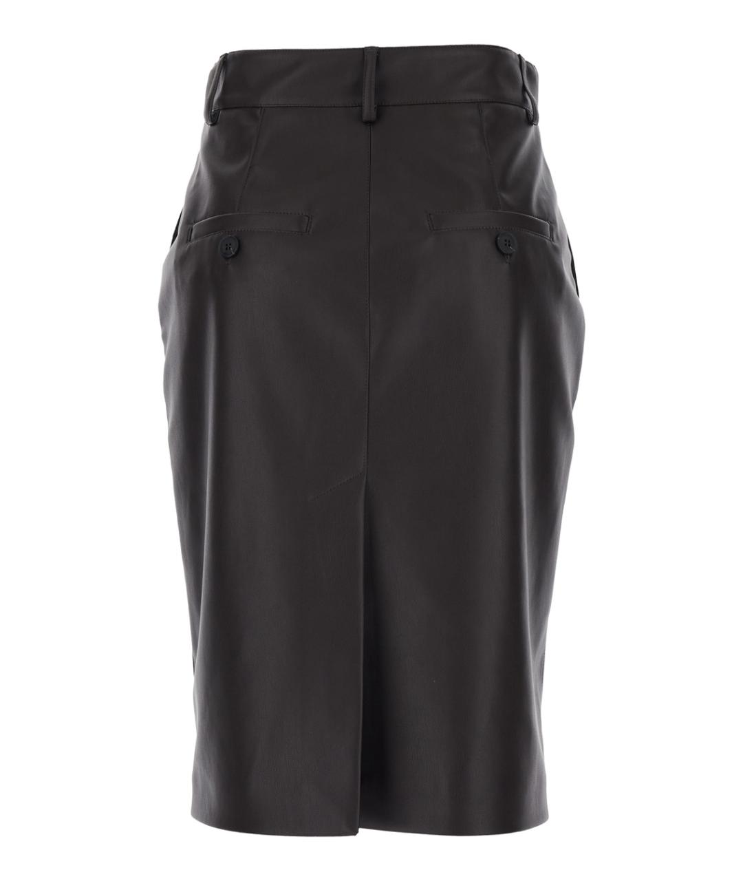 PLAIN Коричневая юбка миди, фото 2