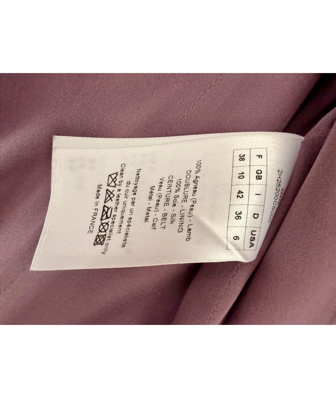 CHRISTIAN DIOR Фиолетовый кожаный жакет/пиджак, фото 4