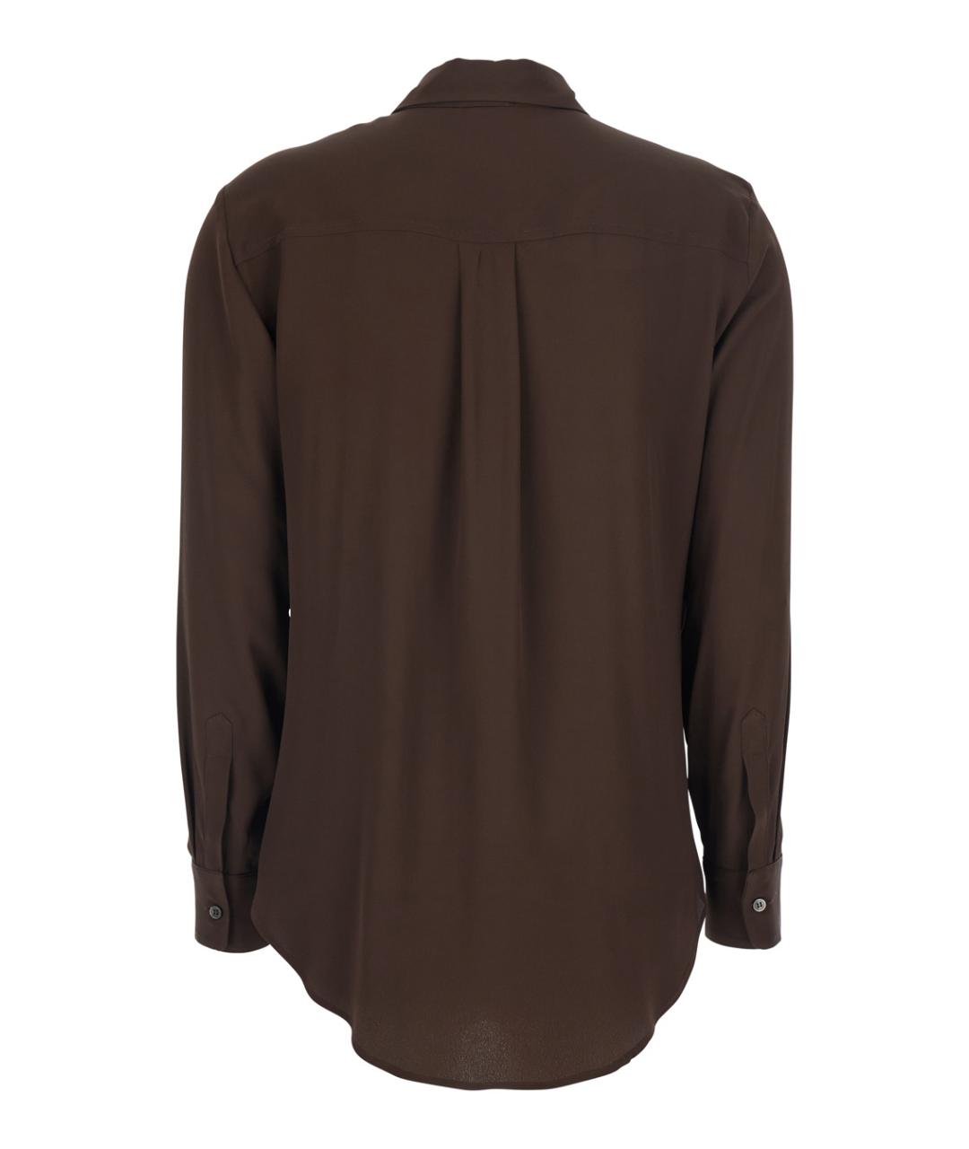 PLAIN Коричневая ацетатная рубашка, фото 2