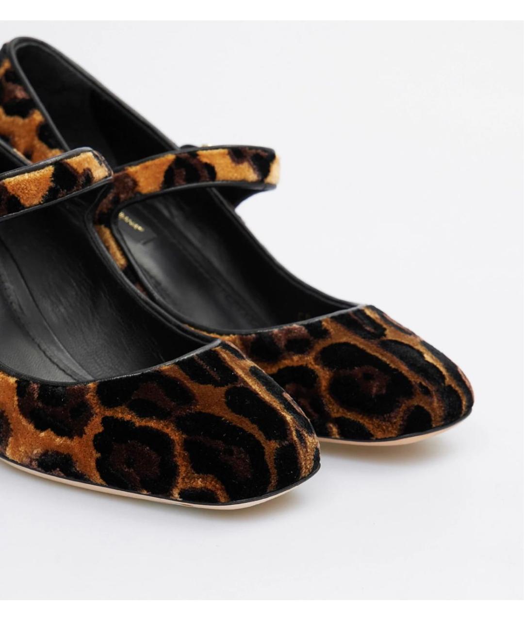 DOLCE&GABBANA Коричневые бархатные туфли, фото 3