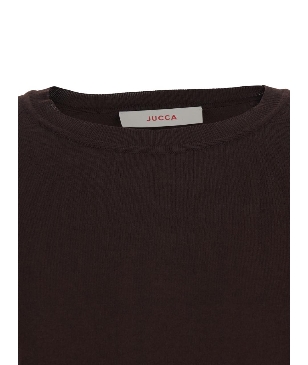 JUCCA Коричневый хлопковый джемпер / свитер, фото 3