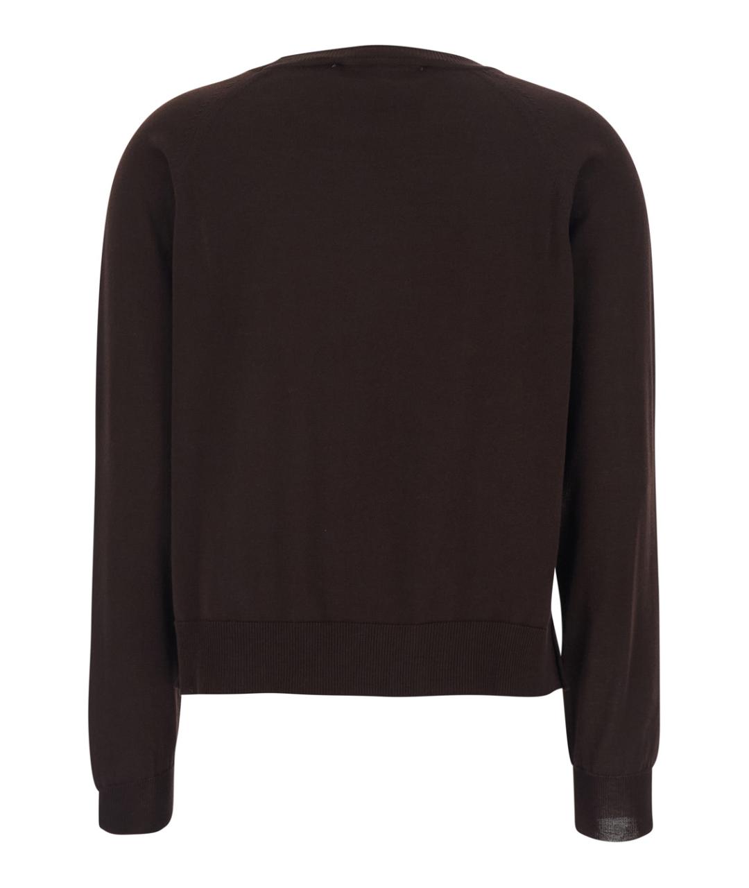 JUCCA Коричневый хлопковый джемпер / свитер, фото 2