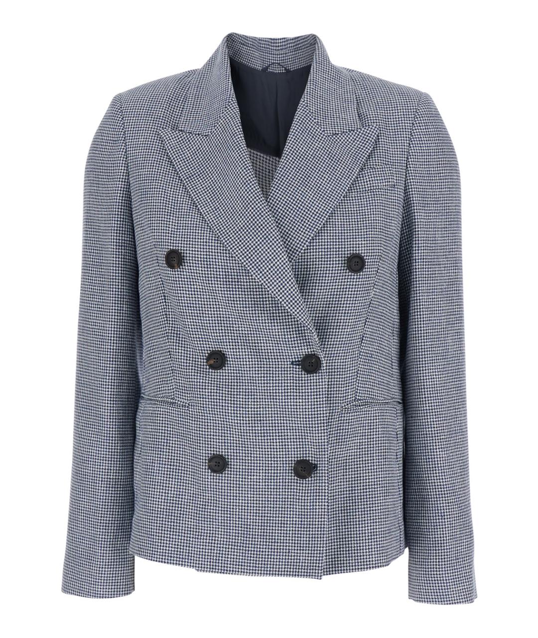 BRUNELLO CUCINELLI Синий шерстяной жакет/пиджак, фото 1