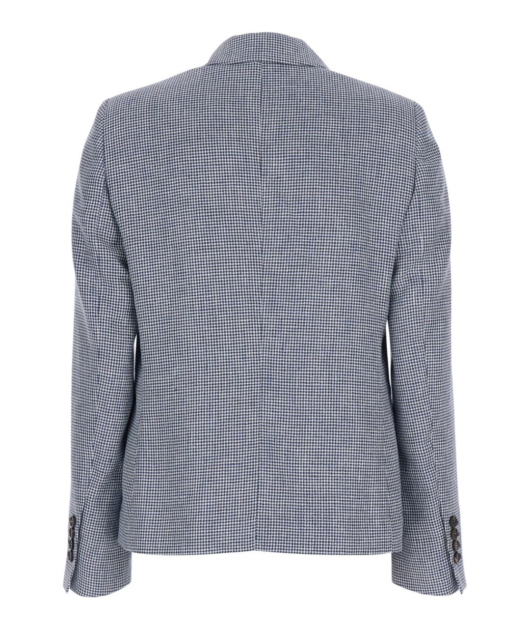 BRUNELLO CUCINELLI Синий шерстяной жакет/пиджак, фото 2