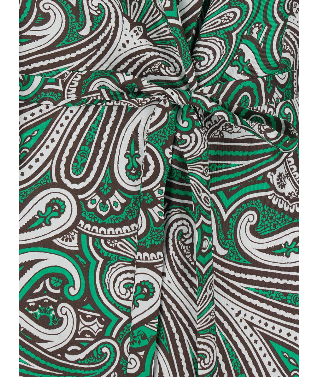 P.A.R.O.S.H. Зеленые шелковое повседневное платье, фото 3