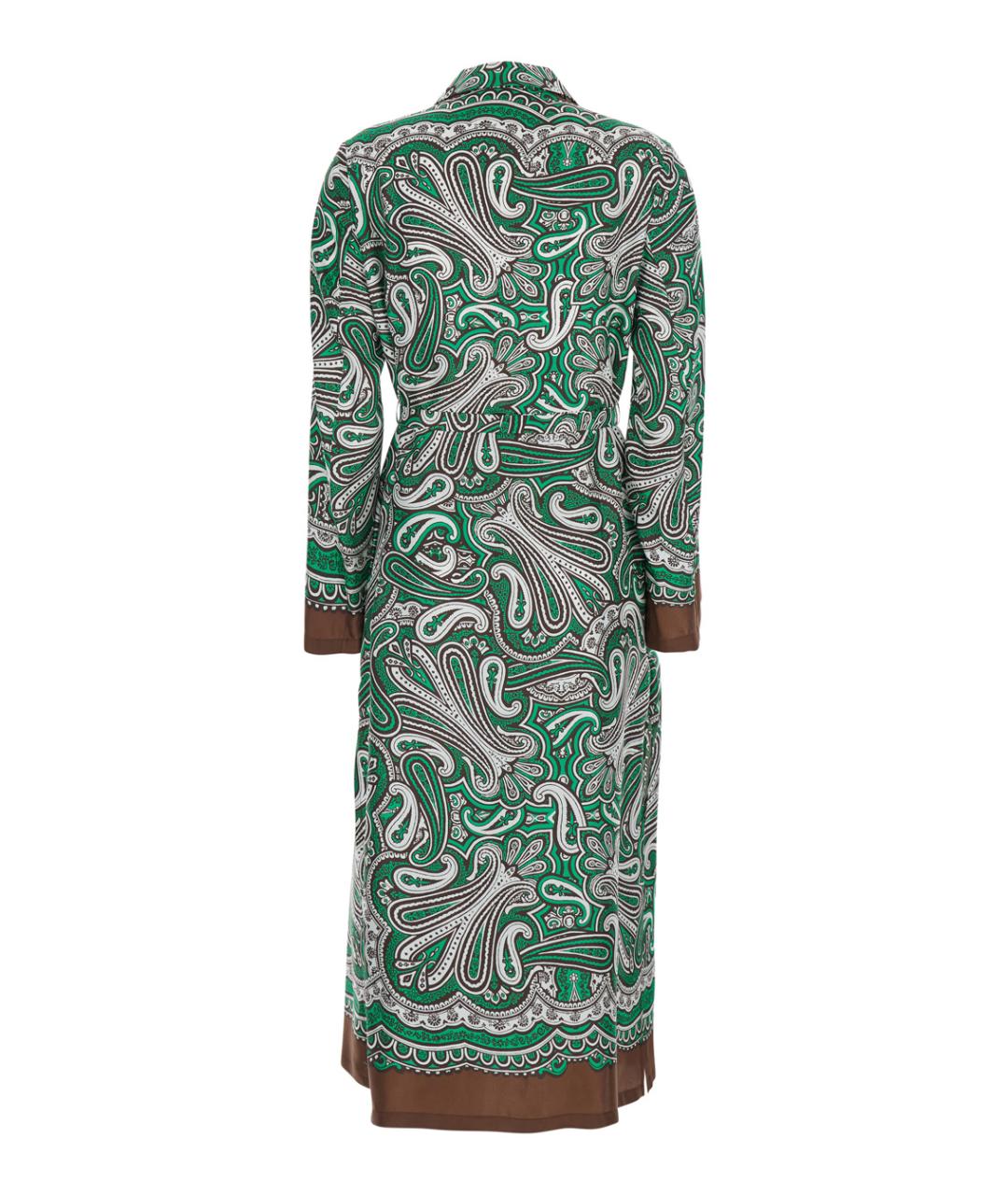 P.A.R.O.S.H. Зеленые шелковое повседневное платье, фото 2