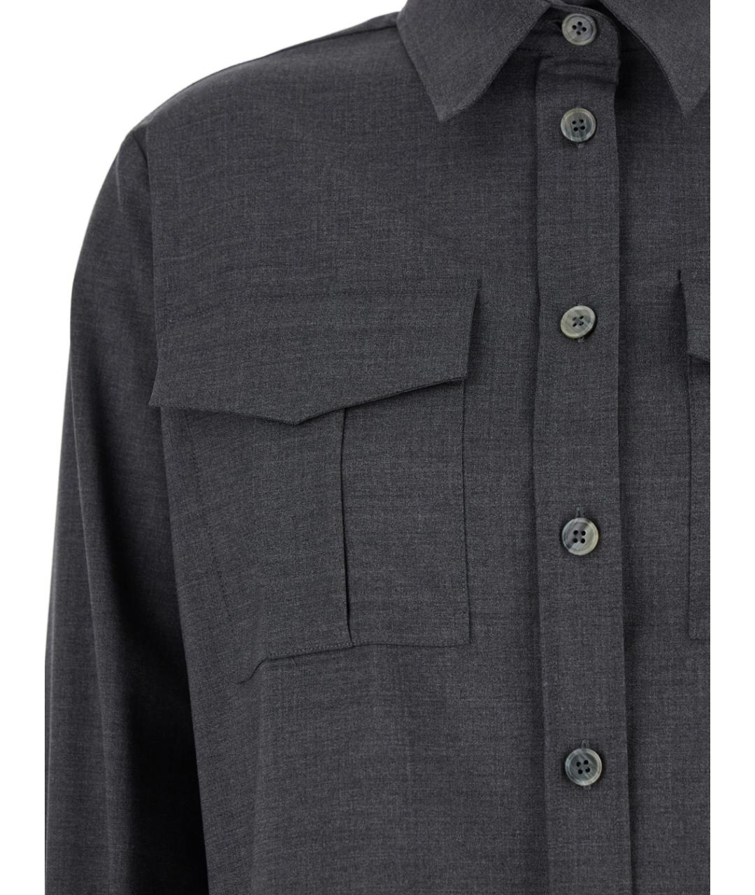 P.A.R.O.S.H. Серая шерстяная рубашка, фото 3