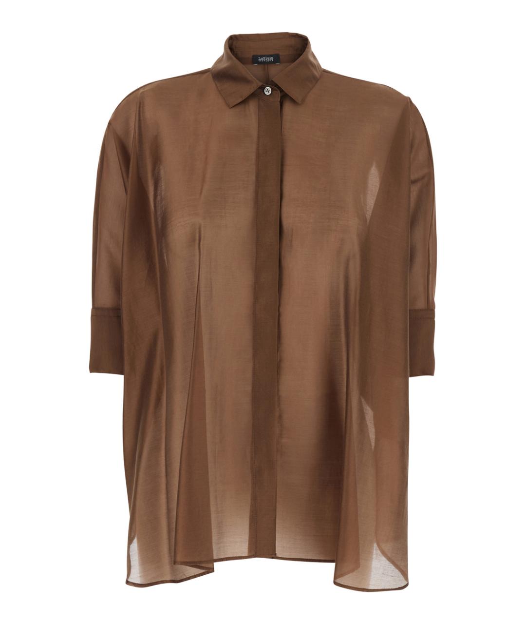 PLAIN Коричневая полиэстеровая рубашка, фото 1