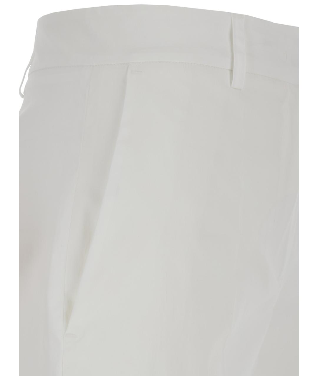 PLAIN Белые хлопковые шорты, фото 3
