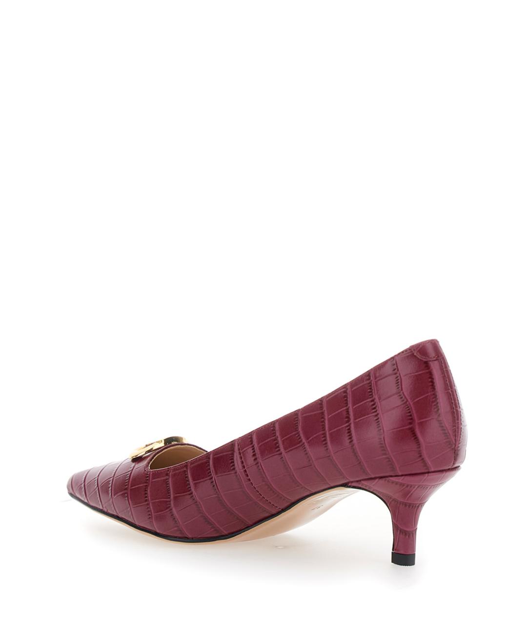 TWIN-SET Бордовые кожаные туфли, фото 3