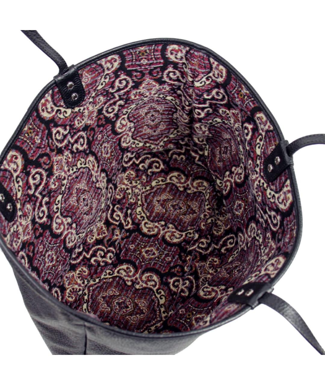 ETRO Черная кожаная сумка тоут, фото 4