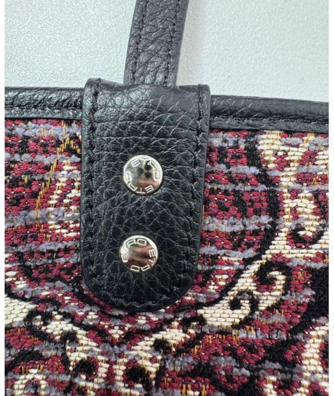 ETRO Черная кожаная сумка тоут, фото 7