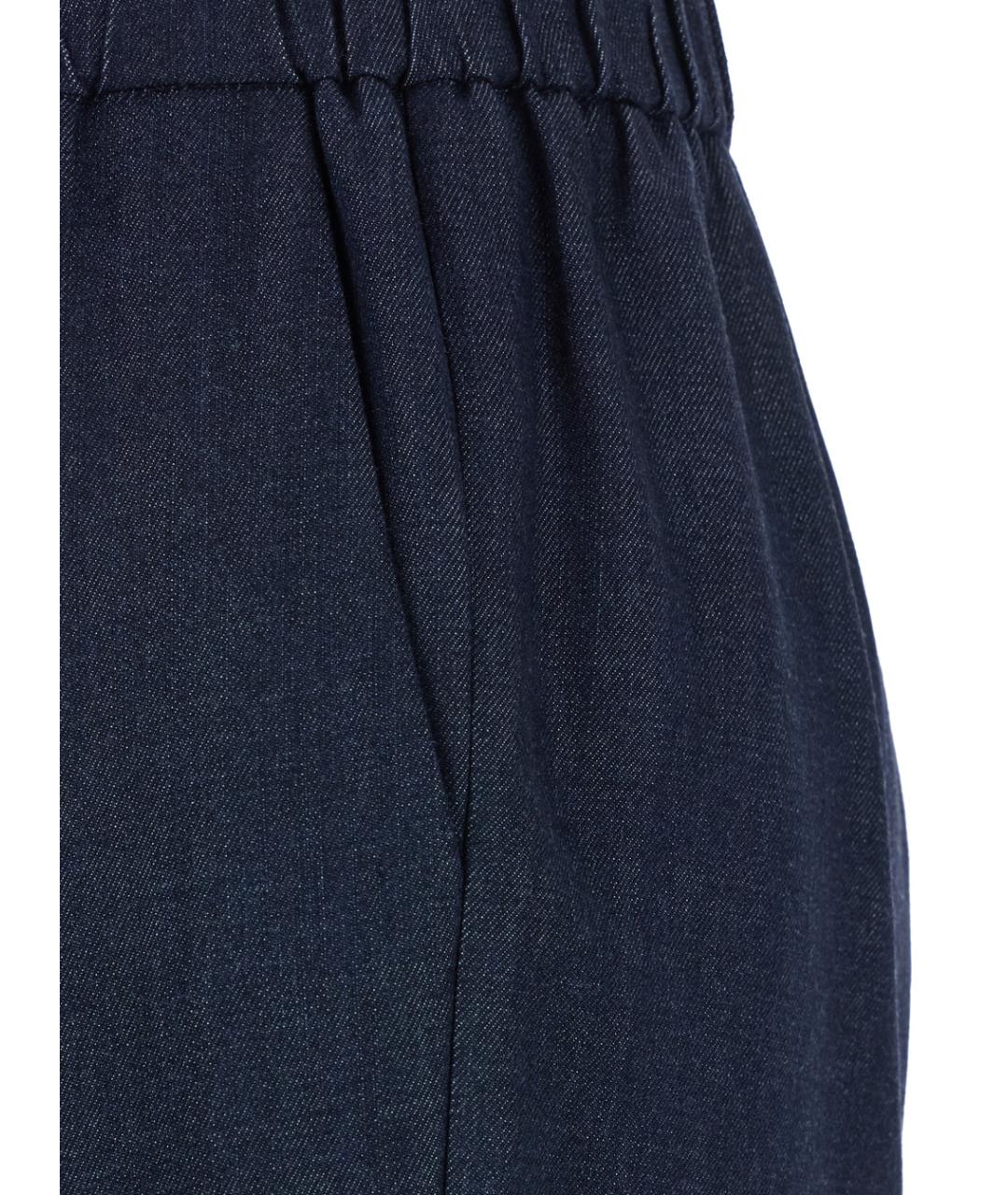 PLAIN Синие прямые брюки, фото 3