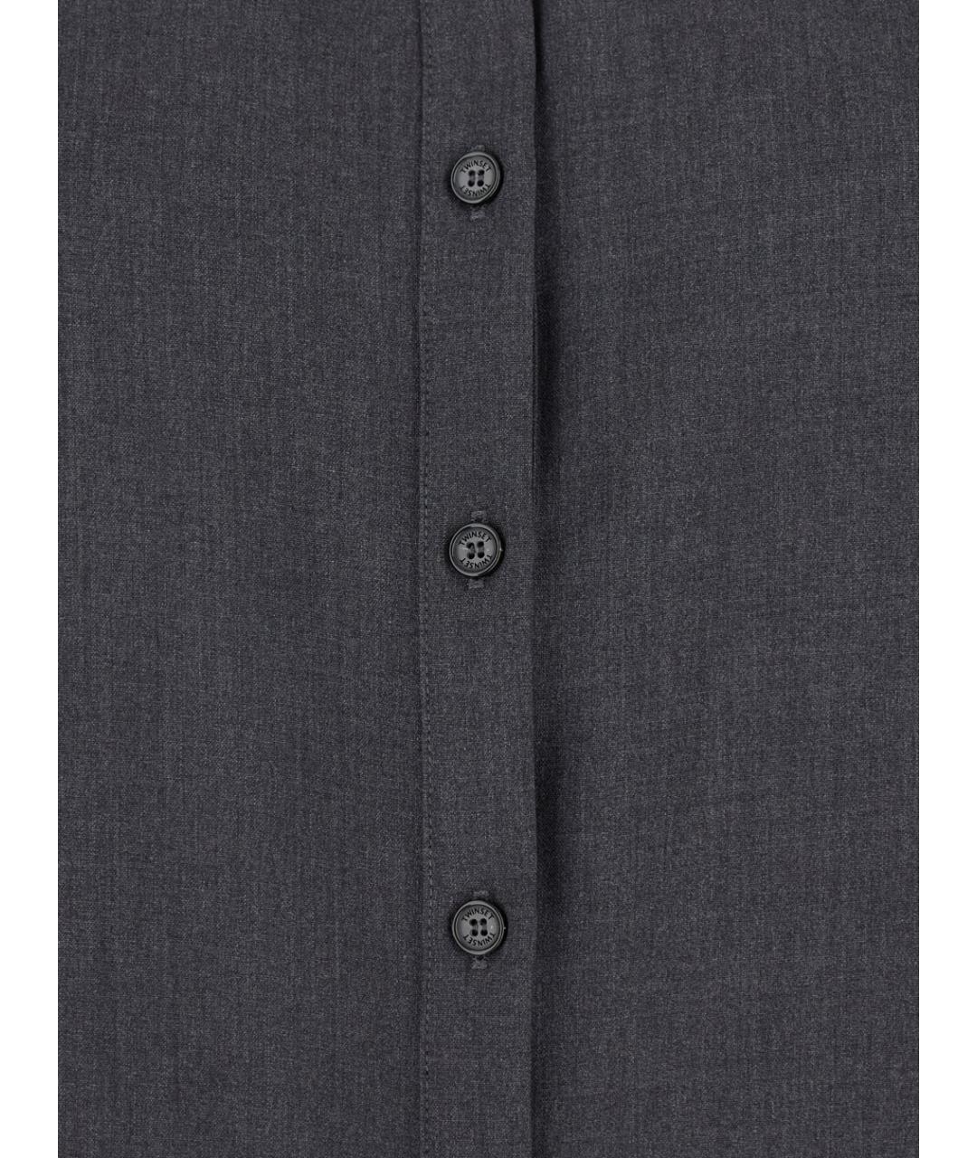 TWIN-SET Серая вискозная рубашка, фото 3