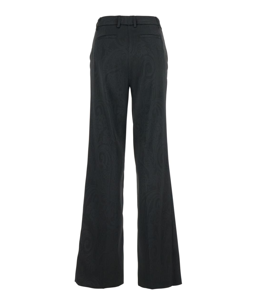 PLAIN Черные полиэстеровые прямые брюки, фото 2