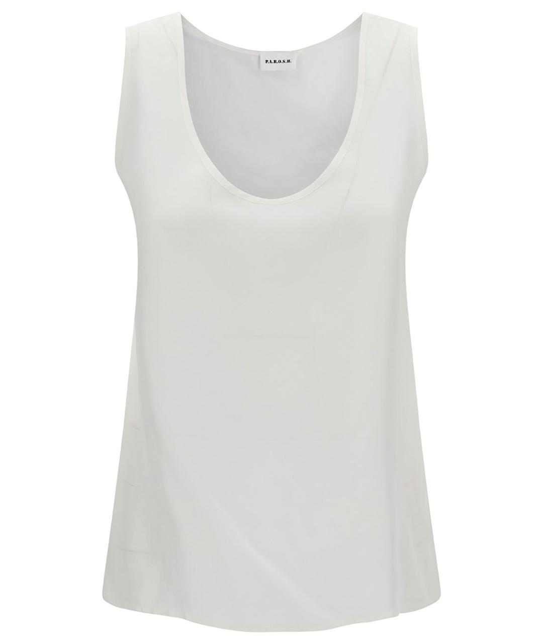 P.A.R.O.S.H. Белая шелковая майка, фото 1