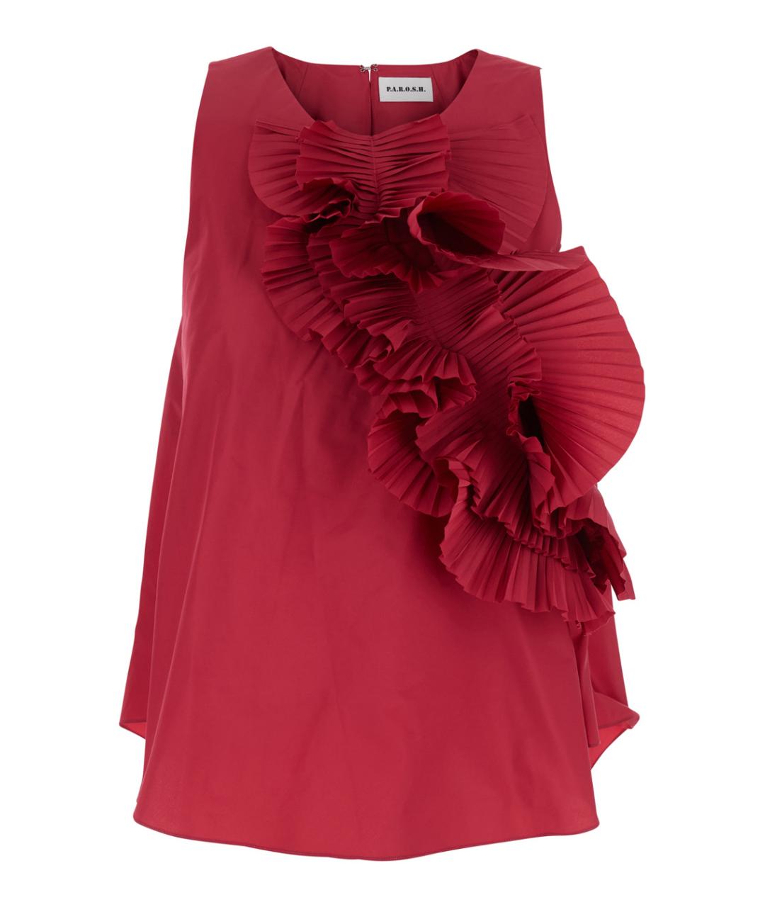 P.A.R.O.S.H. Бордовая полиэстеровая блузы, фото 1