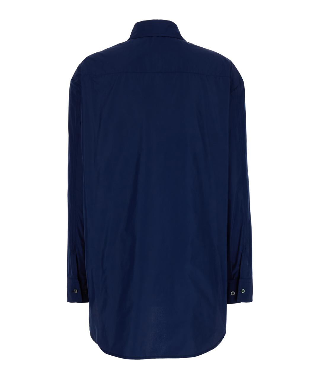 PLAIN Синяя хлопковая рубашка, фото 2